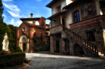 Fototapeta premium Tourist destination in northern Italy, Grazzano Visconti