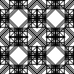 Design seamless monochrome geometric pattern