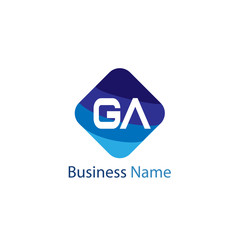 Initial Letter GA Logo Template Design