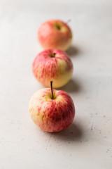 Apple on the white background.