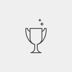 Trophy icon flat vector icon. Prize flat vector icon