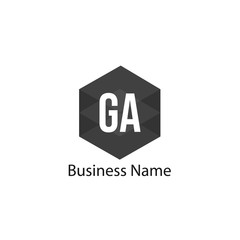 Initial Letter GA Logo Template Design