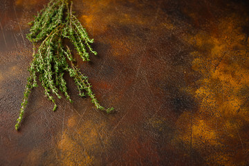Food background of herb thyme