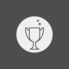 Trophy icon flat vector icon. Prize flat vector icon