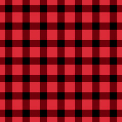 Checkered black and red seamless patterns. Vector Fashion backgrounds.
