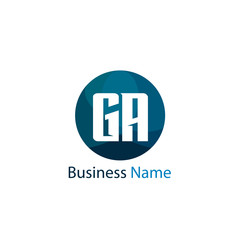 Initial Letter GA Logo Template Design