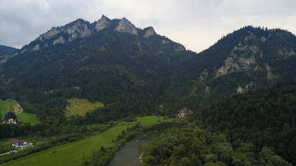 Rafting on the Dunajec - in the background Trzy Korony, Pieniny, Poland © Krzysztof Tabor