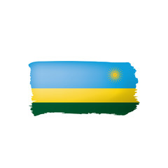 Obraz premium Rwanda flag, vector illustration on a white background.