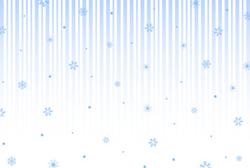 雪の結晶　ストライプ背景