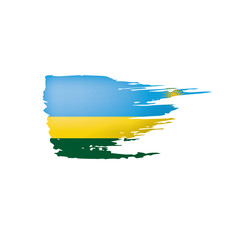 Obraz premium Rwanda flag, vector illustration on a white background.