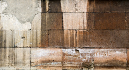Texture of old shell blocks. Close-up. Tiled Background