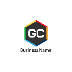 Initial Letter GC Logo Template Design
