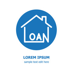 House and home financial loan logo graphic design