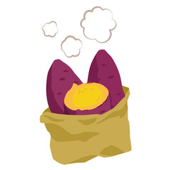 焼き芋のイラスト