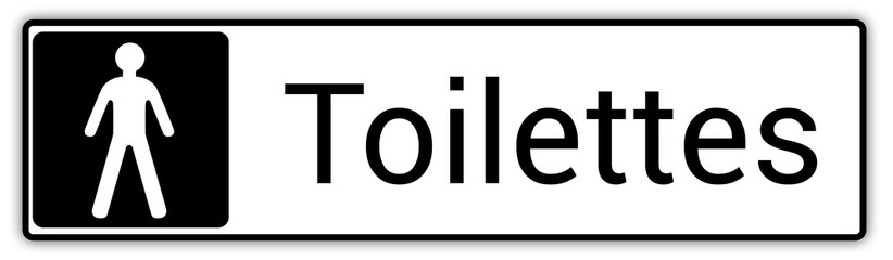 Panneau en France : Toilettes pour hommes et femmes, wc mixtes et unisexe - panneau pour salle de bain, toilettes et autres commodités