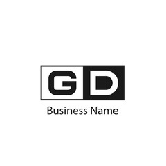 Initial Letter GD Logo Template Design