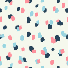 Beautiful abstract seamless pattern. Handcrafted artistic style. Perfect for textile, wrapping, web and all kind of decorative projects. Vector illustration.