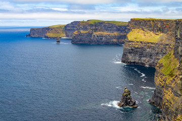 Cliffs of Moher with rocks and ocean