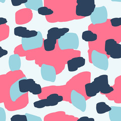 Beautiful abstract seamless pattern. Handcrafted artistic style. Perfect for textile, wrapping, web and all kind of decorative projects. Vector illustration.