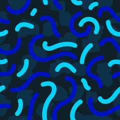 Beautiful abstract seamless pattern. Handcrafted artistic style. Perfect for textile, wrapping, web and all kind of decorative projects. Vector illustration.