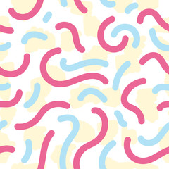 Beautiful abstract seamless pattern. Handcrafted artistic style. Perfect for textile, wrapping, web and all kind of decorative projects. Vector illustration.