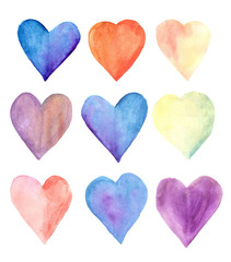 watercolor heart. Concept - love, relationship, art, painting - 223879653