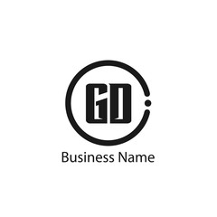 Initial Letter GD Logo Template Design