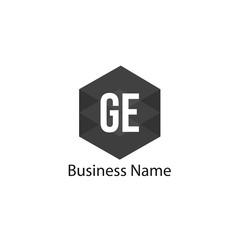 Initial Letter GE Logo Template Design