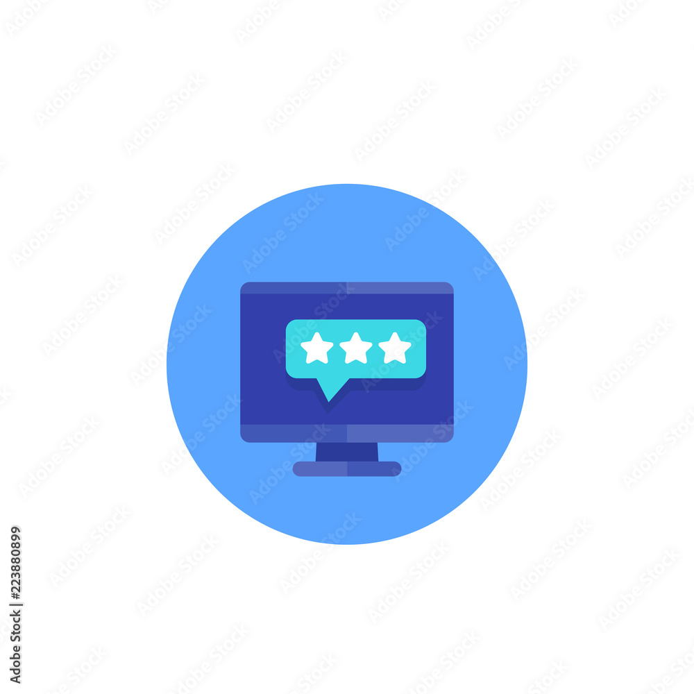 Poster feedback and rating vector icon