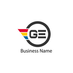 Initial Letter GE Logo Template Design
