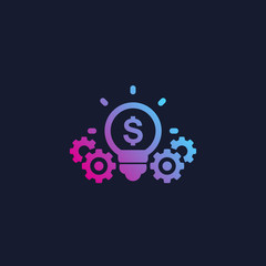 innovations, financial technology vector icon