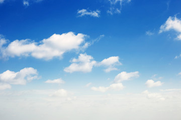 Blue sky background with clouds