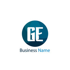 Initial Letter GE Logo Template Design