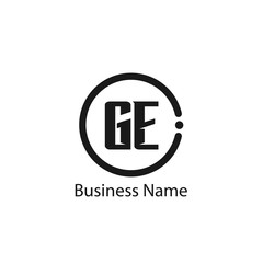 Fototapeta premium Initial Letter GE Logo Template Design