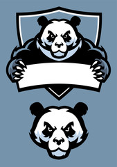 Naklejka premium panda in sport mascot