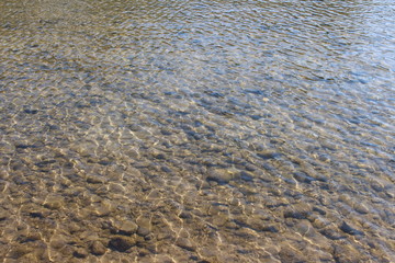 Vang Vieng, Laos - January 1, 2016 : Song River, Popular with tourists who come to Vang Vieng