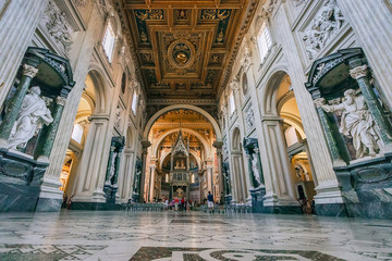 Basilica St John Lateran (Basilica di San Giovanni in Laterano) Rome, italy - obrazy, fototapety, plakaty