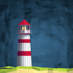 low poly lighthouse design