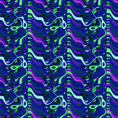 Seamless pattern background of multicolored lines with scribbler.