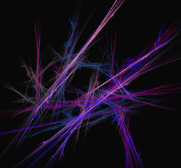 Purple blue lines background.Fantasy fractal texture. Digital art. 3D rendering. Computer generated image.