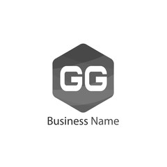Initial Letter GG Logo Template Design