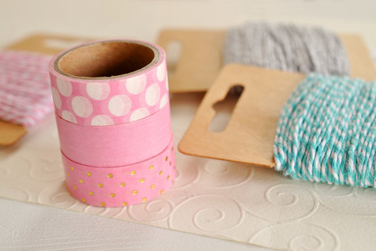 Washi Tape, Kordel und Bastelpapier