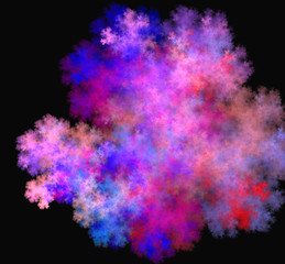 Obraz na płótnie Canvas Purple blue pink pattern.Fantasy fractal texture. Digital art. 3D rendering. Computer generated image.