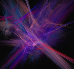 Purple blue lines background.Fantasy fractal texture. Digital art. 3D rendering. Computer generated image.