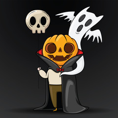 Cute Halloween Character., Halloween content.