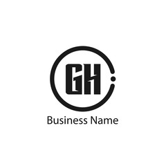 Initial Letter GH Logo Template Design