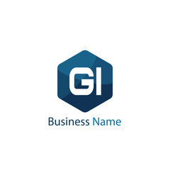 Initial Letter GI Logo Template Design