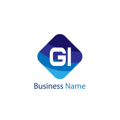 Initial Letter GI Logo Template Design