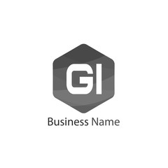 Initial Letter GI Logo Template Design