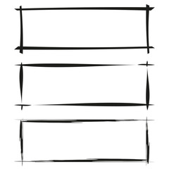 Obraz premium black grunge frame set